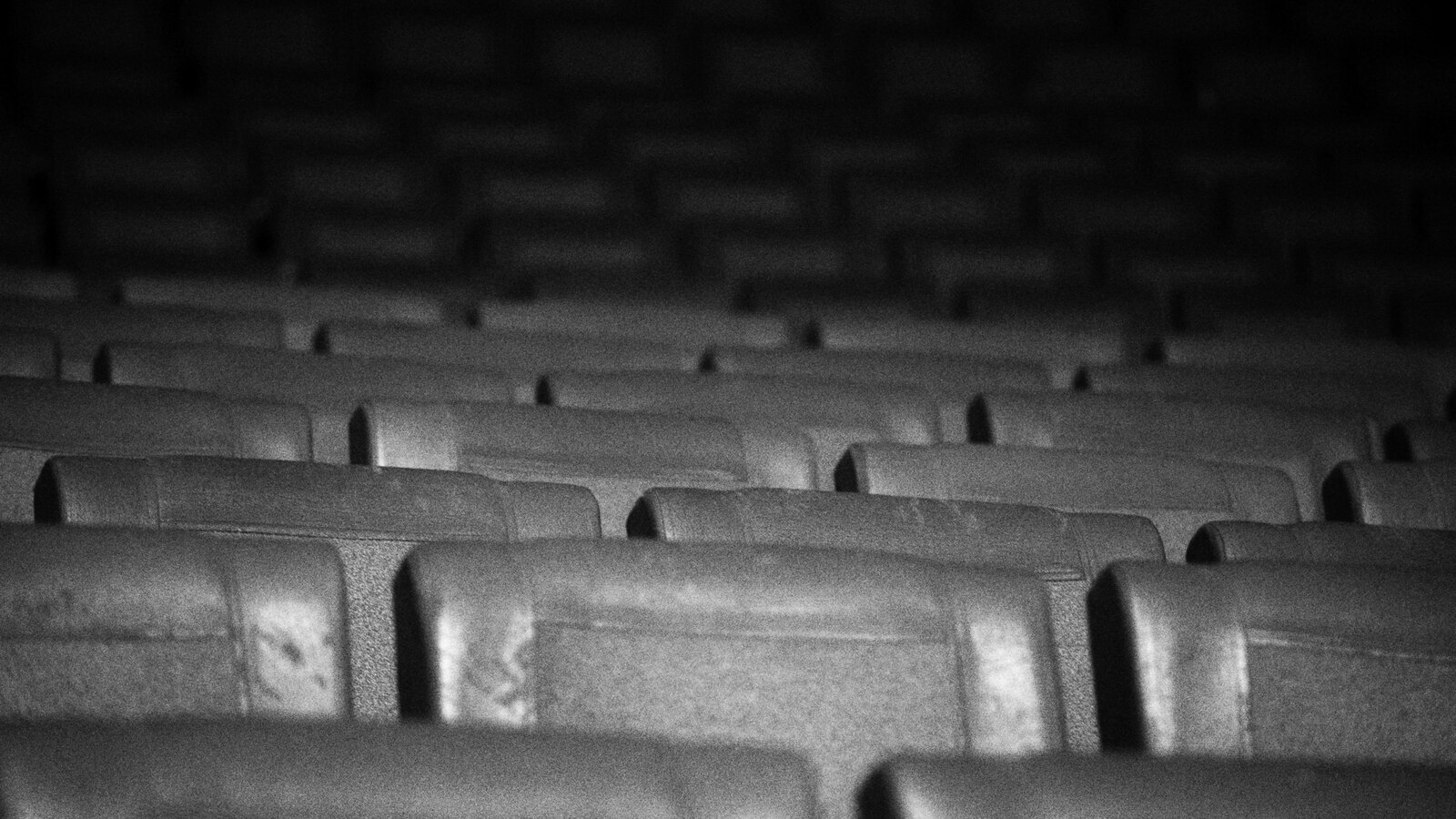 Rows of arena seats before the show